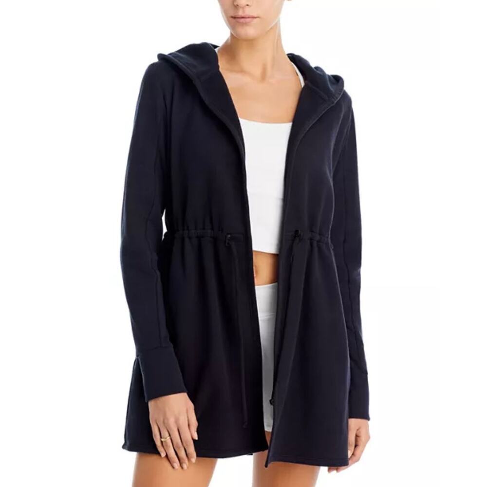 Beyond Yoga On the Go Open Front Hooded Jacket